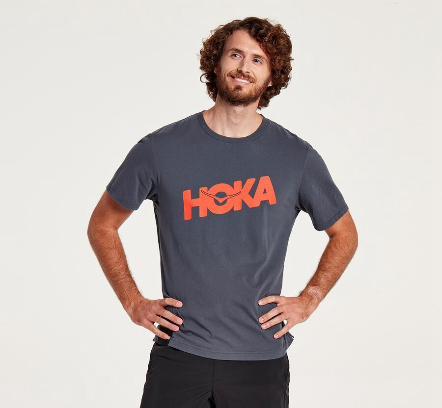 Camisa Hoka One One Hombre Azules - Brand - HPVI21695